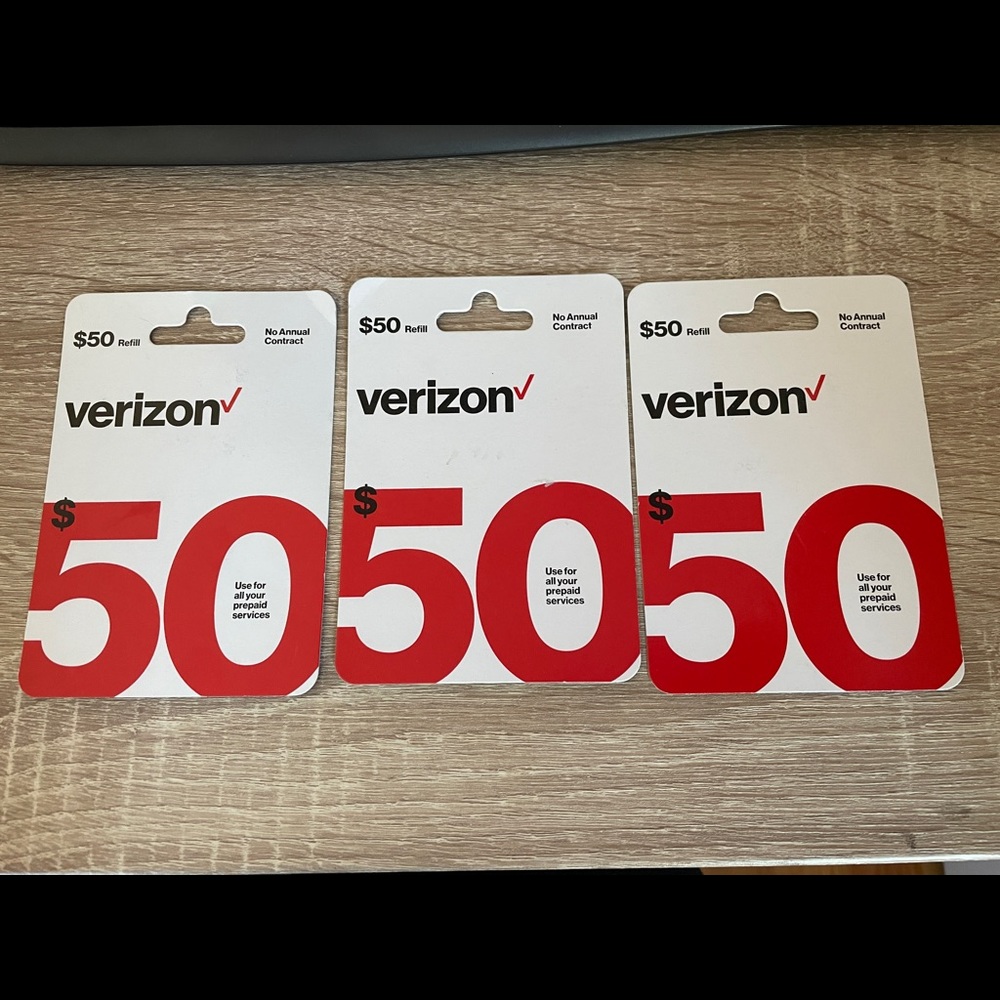 Verizon wireless- pre-paid minutes.
